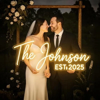 I-Neon Sign ye-Wedding Photo Booth